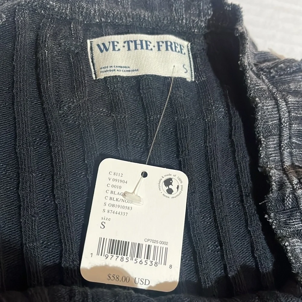 NWT Free People Black San Lucas Pullover Top‎ Size S